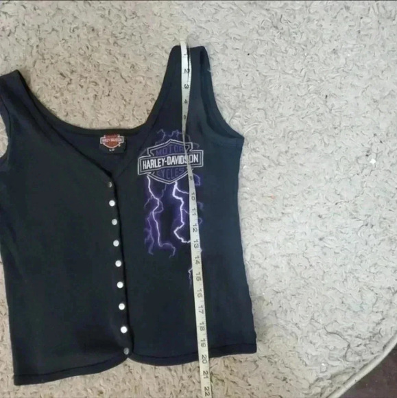"Rev Up Your Style: Vintage HARLEY DAVIDSON Sexy Vest Tank Top - XL" - Picture 6 of 7